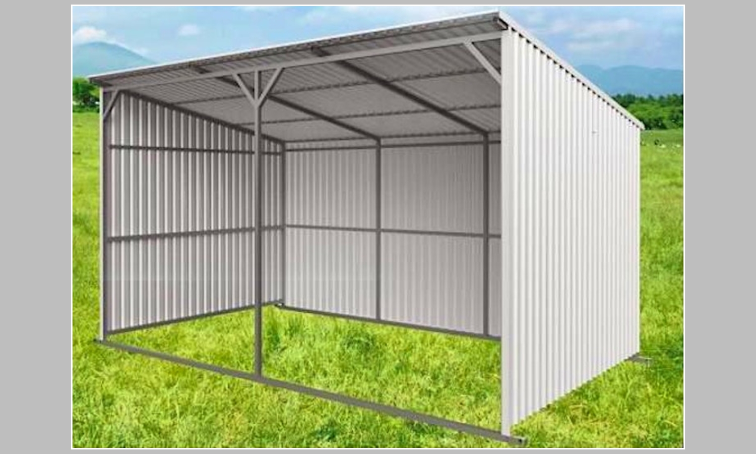 KJ Metal Livestock Shed, 20' x 12'   mn K1912